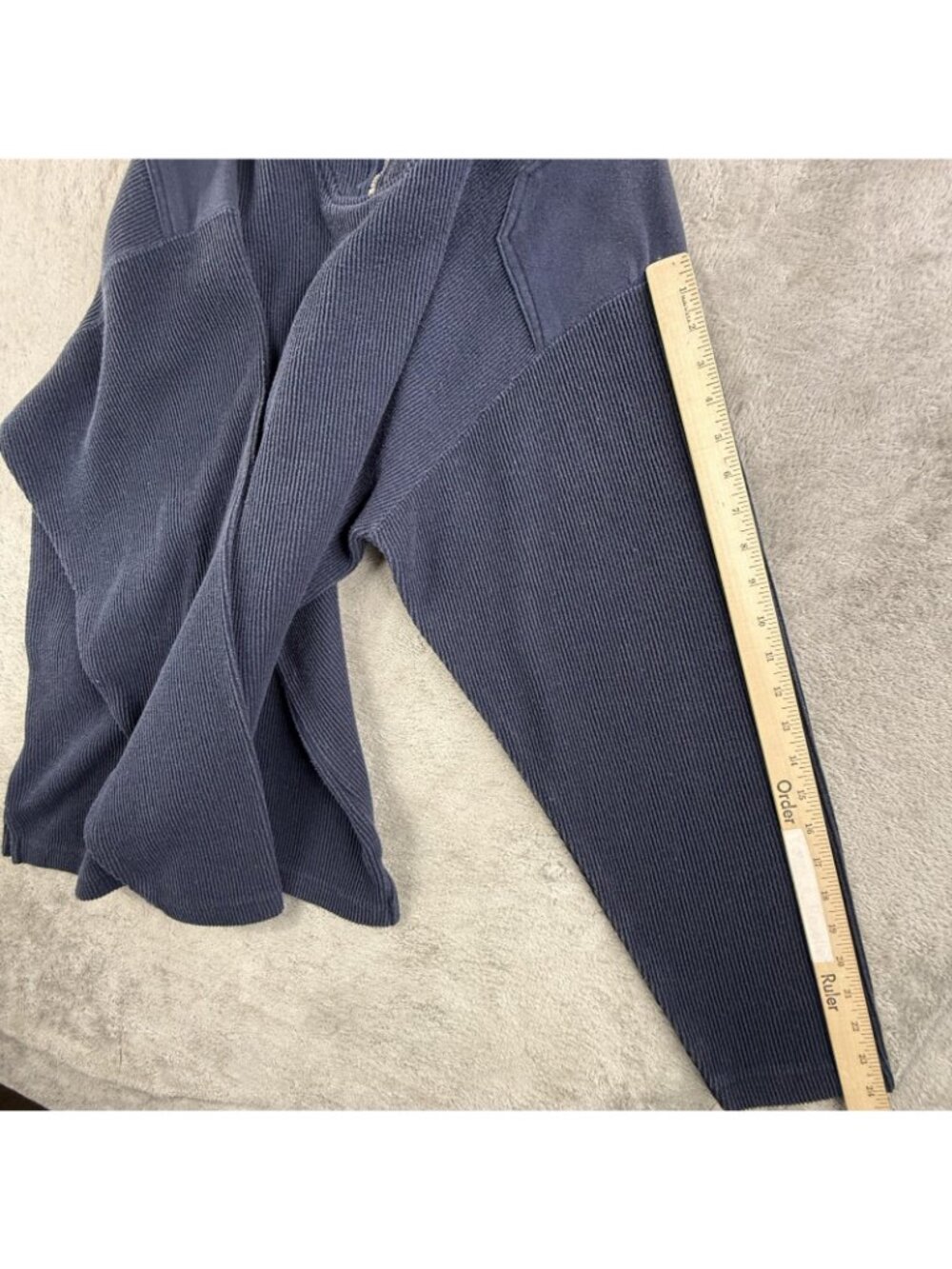 Wrangler Sweater Mens 2XL Blue Mock Neck 1/4 Zip Cotton Knit Pullover MI0608A - Picture 10 of 15